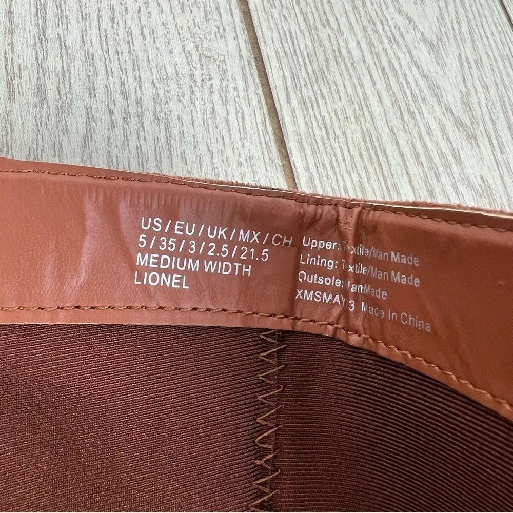 Kenneth Cole Reaction Women's Lionel Tall Boots 5M Caramel Cafe Micro $129
